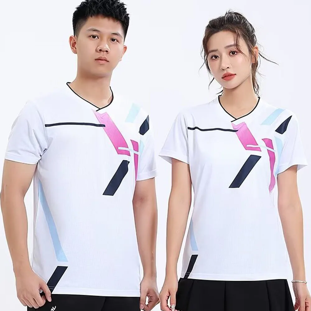 Table Tennis Uniform - Badminton T-shirt for Men Women Quick