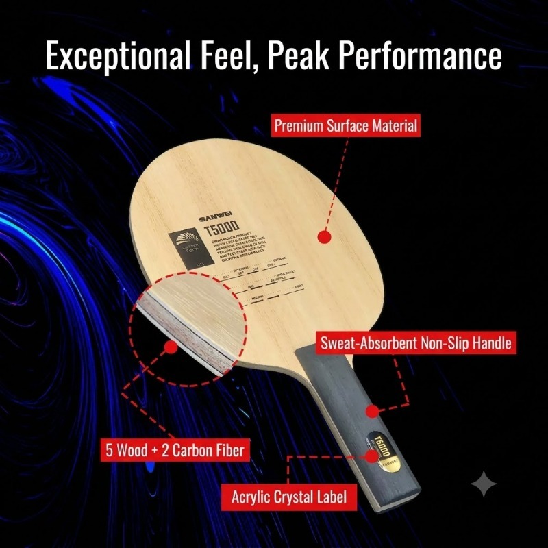 1pcs SANWEI T5000 Table Tennis - огляд і ціна Xiom Blade Table Tennis