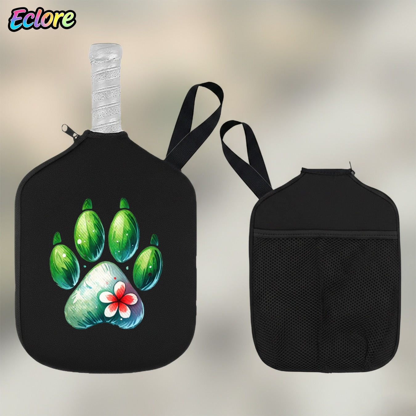 Green Watercolor Paw Print Pad - огляд і ціна Table Tennis Racket